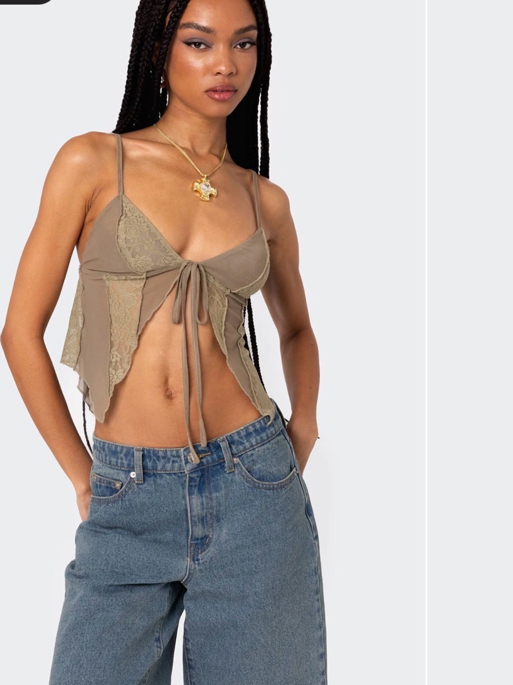 Edikted tie front top